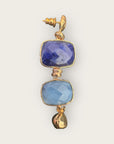 GAS BIJOUX - Boucles d'oreilles SILENE petit modèle dorées - Saphir et Apatite