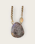 GAS BIJOUX - Collier BILLY SILIA grand modèle doré à l'or fin - Rhonodite