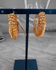 GAS BIJOUX - Boucles d'oreilles IZZIA petit modèle dorées - Orange