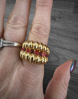 GAS BIJOUX - Bague TIKA dorée et bordeaux - NEW