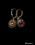 GAS BIJOUX - Boucles d'oreilles TAO SPLASH dorées - Cornaline