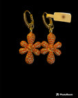 GAS BIJOUX - Boucles d'oreilles TAO AGAPA orange métal doré à l'or fin - Couleur RARE