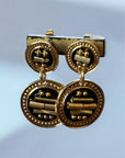 GAS BIJOUX - Boucles d'oreilles sequin dorées métal à l'or fin MOTIF RARE