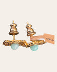 GAS BIJOUX - Boucles d'oreilles puce YUCA dorées à l'or fin