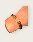 GAS BIJOUX - Bracelet SARINA cuir noir  strass. doré à l'or fin