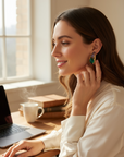 GAS BIJOUX - Boucles d’oreilles OREA dorées à l’or fin à - NOUVEAU MODELE