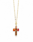 GAS BIJOUX - Sautoir CROIX émail - NOUVEAU MODELE