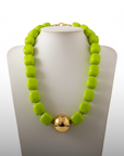 ZAG BIJOUX - Collier OEDIPE - vert anis