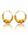 GAS BIJOUX - Boucles d’oreilles créoles ALOHA mini dorées à l’or fin - Tons de jaune