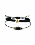 BY GARANCE -  COFFRETS DE BRACELETS CORDONS NOIRS AVEC CHARMS - 8 BOX AU CHOIX