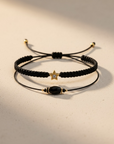 BY GARANCE -  COFFRETS DE BRACELETS CORDONS NOIRS AVEC CHARMS - 8 BOX AU CHOIX