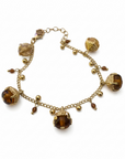 GAS BIJOUX - Bracelet LUCCE serti doré à l'or fin - Tons bruns
