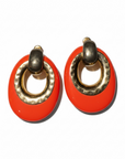GAS BIJOUX - Boucles d'oreilles SELVA petit modèle acétate - MANDARINE