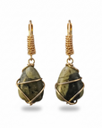 GAS BIJOUX - Boucles d'oreilles TAO RAINBOW dorées à l'or fin - VESSONITE
