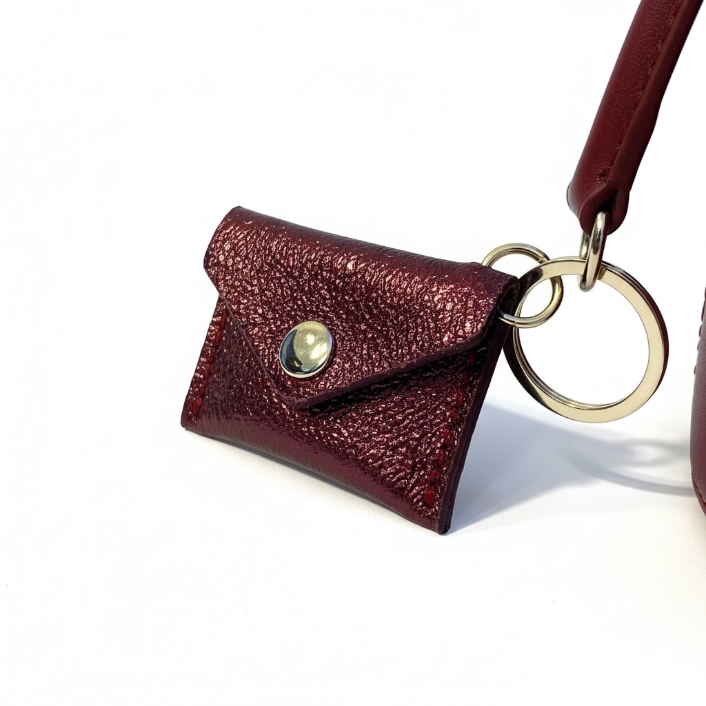 BY TOPAZE - PORTE CLEFS MINI SAC EN CUIR - 19 COULEURS DIFFERENTES