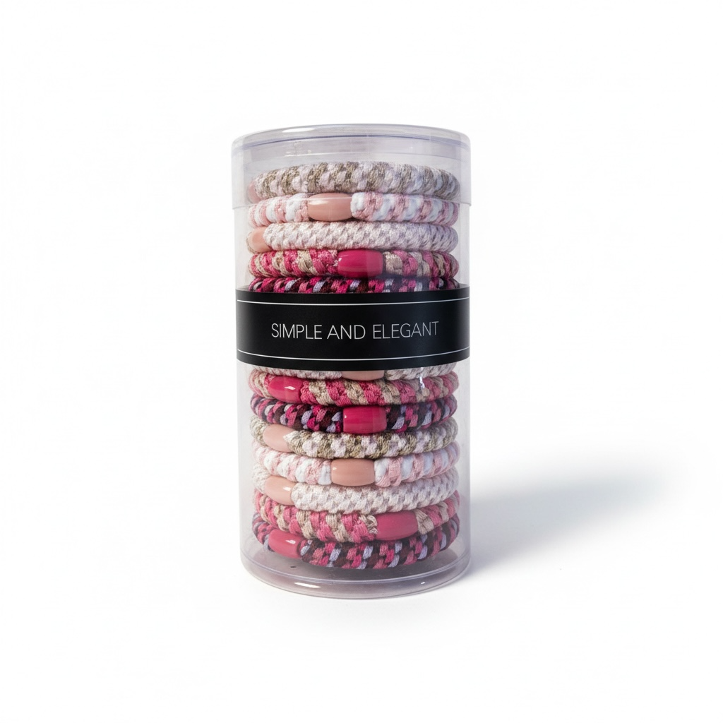 BY TOPAZE - TUBE DE 15 ELASTIQUES OU BRACELETS - 10 TUBES DIFFÉRENTS