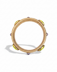 GAS BIJOUX - BRACELET STRADA moyen modèle doré à l'or fin - Cabochons Anis et Rose