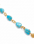 GAS BIJOUX - BRACELEET RAINBOW MULTI doré à l'or fin - TURQUOISE
