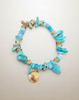 GAS BIJOUX - BRACELET KAMAE doré à l'or fin - TURQUOISE