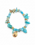 GAS BIJOUX - BRACELET KAMAE doré à l'or fin - TURQUOISE