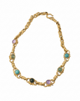 GAS BIJOUX - COLLIER AMARANTE doré à l'or fin - AMETHYSTE ET JASPE