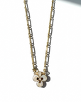 GAS BIJOUX - COLLIER MIRAGE trèfle doré à l'or fin - NACRE BLANCHE