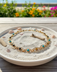 GAS BIJOUX - COLLIER CARTHAGE DORE - Onyx, Turquoise, Oeil de tigre