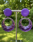 FRANCINE BRAMLI - BOUCLES D'OREILLES CLIPS - ACETATE MAUVE