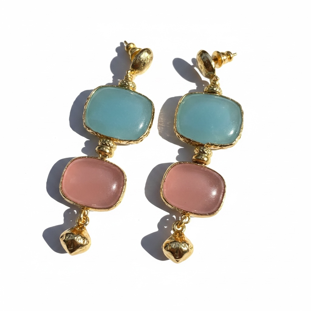 GAS BIJOUX - BOUCLES D'OREILLES SILENE dorées à l'or fin – BY TOPAZE