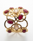 GAS BIJOUX - BRACELET OLYMPIE DORÉ - CABOCHONS TONS DE ROSES