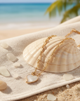 GAS BIJOUX -COLLIER MIRAGE COEUR NACRE BLANCHE doré à l'or fin