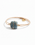 GAS BIJOUX - BRACELET SQUARE MINI LIEN DORE - JASPE KAMBALA lien beige