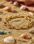GAS BIJOUX - BRACELET RIVAGE MINI DORE à l'or fin - TAILLE 2