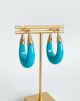 GAS BIJOUX - BOUCLES D'OEILLES ECUME petit modèle - TURQUOISE