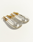 GAS BIJOUX - Boucles d'oreilles ECUME acétate transparentes dorées à l'or fin