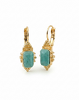 GAS BIJOUX - BOUCLES D'OREILLES SERTI TALISMAN AMAZONITE - BEST SELLER