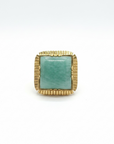 GAS BIJOUX - BAGUE ARTY CHEVALIERE CARREE - AVENTURINE - TAILLE M