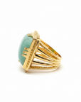 GAS BIJOUX - BAGUE ARTY CHEVALIERE CARREE - AVENTURINE - TAILLE M