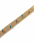 GAS BIJOUX - BRACELET TOTEM PIERRE GRAND MODELE DORÉ - APATITE ET LABRADORITE