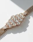 JORGINA - BRACELET CRISTAUX DE SWAROWSKI DORÉS ROSES
