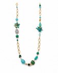 GAS BIJOUX - SAUTOIR VICTORIEN DORÉ - TURQUOISE