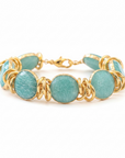 GAS BIJOUX - BRACELET SIRENE DORÉ - AMAZONITE