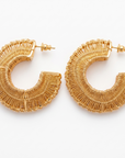 GAS BIJOUX - BOUCLES D'OREILLES CREOLES CROCUS FILEA DOREES GRAND MODELE