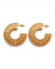 GAS BIJOUX - BOUCLES D'OREILLES CREOLES CROCUS FILEA DOREES GRAND MODELE