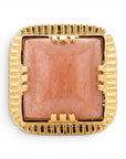 BAGUE ARTY CHEVALIERE DORÉE - QUARTZ ROSE - TAILLE S