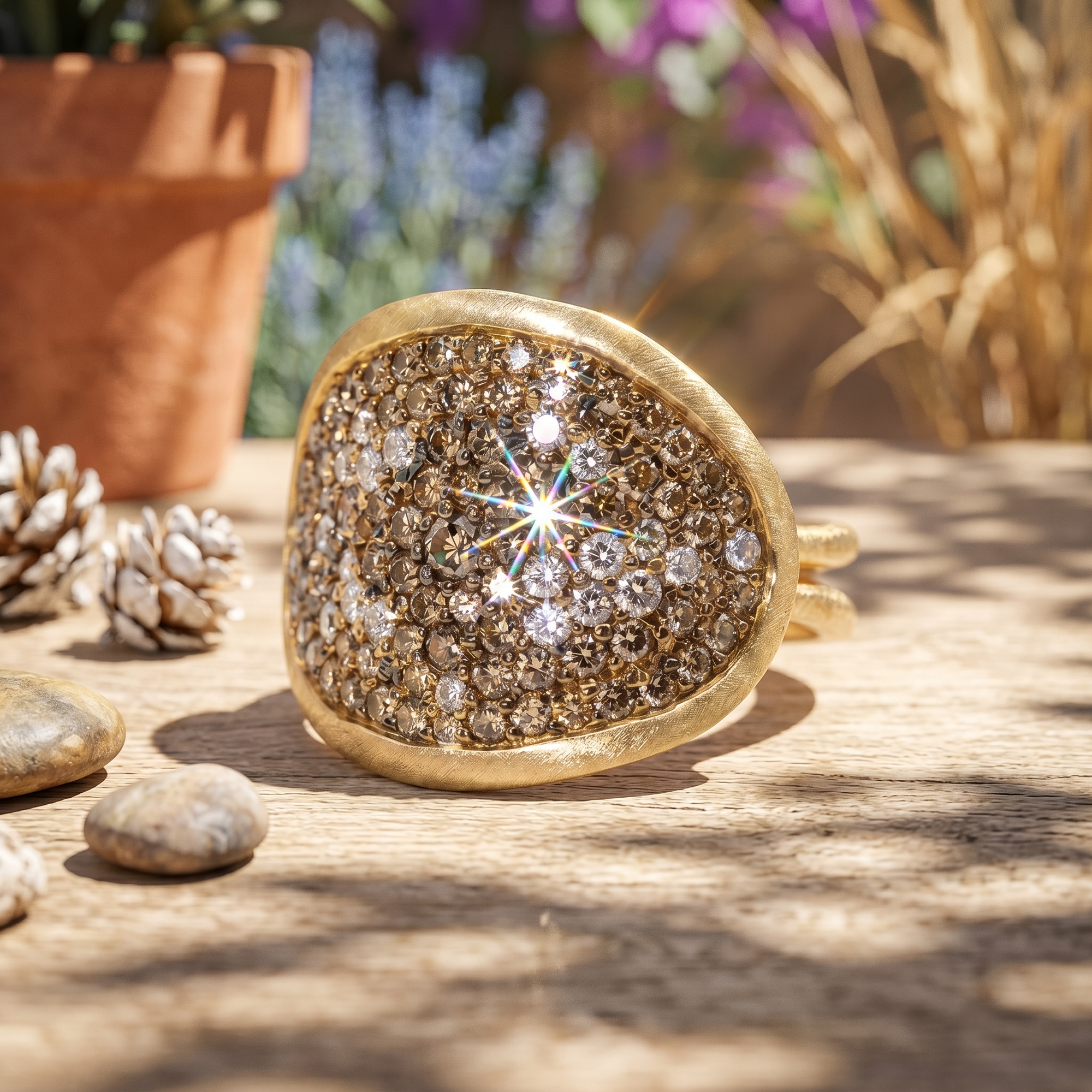 LSONGE - BAGUE LUMIERE DOREE AJUSTABLE