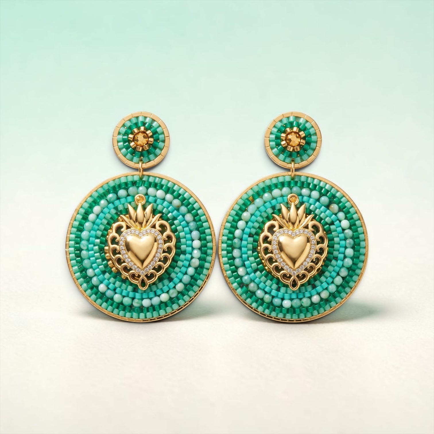 HYPNOCHIC - BOUCLES D'OREILLES COLLECTION MARIE - TURQUOISE