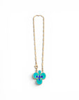 GAS BIJOUX - COLLIER MIRAGE TREFLE - EMAIL TURQUOISE