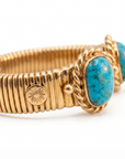 GAS BIJOUX - BRACELET AMARANTE DOUBLE DORÉ - TURQUOISE