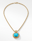 GAS BIJOUX - COLLIER AMARANTE DORÉ - TURQUOISE